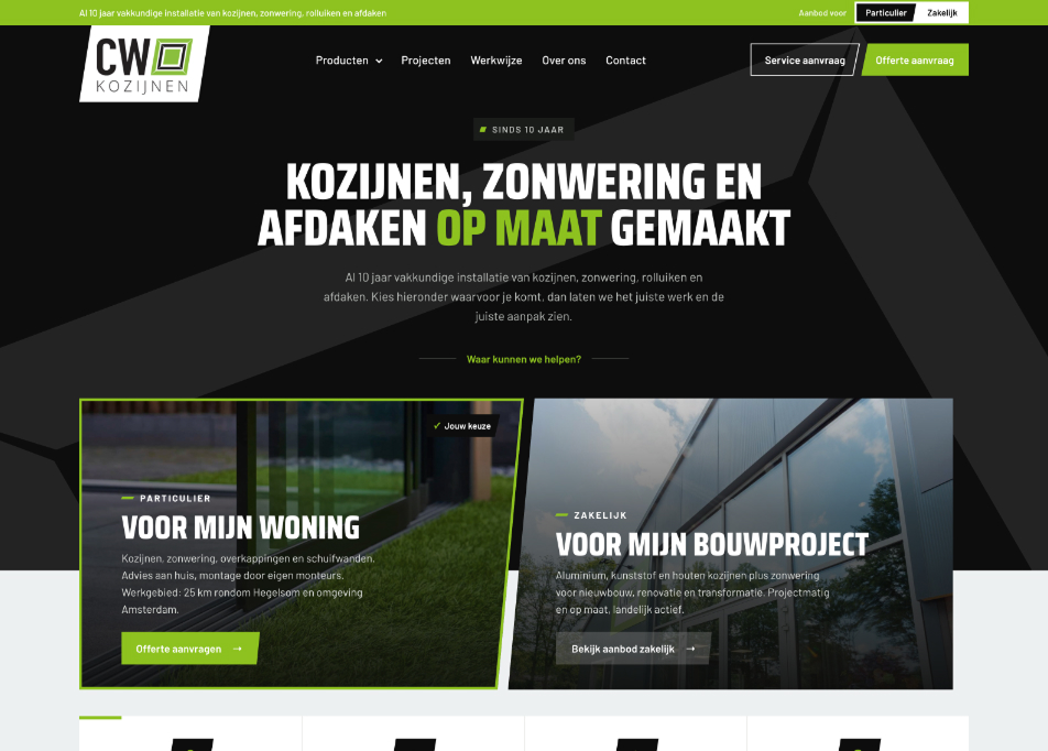 Nieuwe website CW Kozijnen