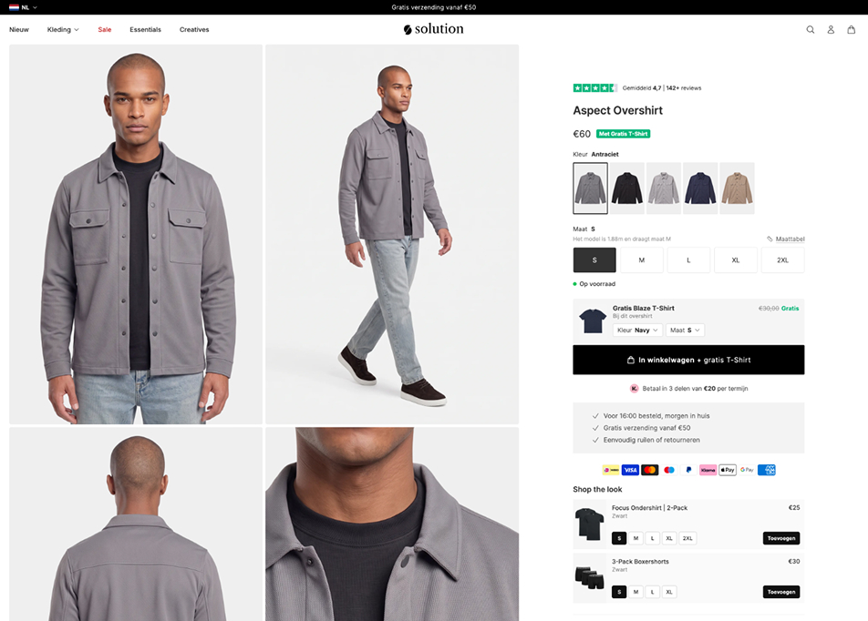 Nieuwe webshop Solution Clothing
